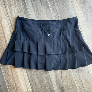 Lululemon Pleated Black Tennis Skort